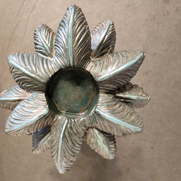 Three Wise Monkeys Around Palm Tree Candle Holder See Hear Speak No Evil 8"x5" - Picture 4 of 4